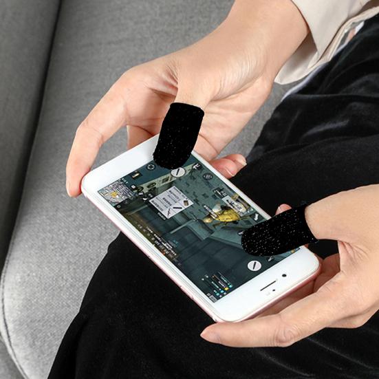 Thumb Protector Solid Fiber Touchscreen Finger Color Anti-sweat Sleeve for Game