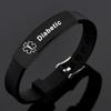 DIABETIC ASTHMA ALLERGY ALZHEIMER'S SOS Medical Alert ID Bracelet Star Of Life Wristband For Men Women