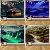 Living Room Bedroom Tapestry Fantasy Landscape River Pattern Fashion Home Decoration Tapestry