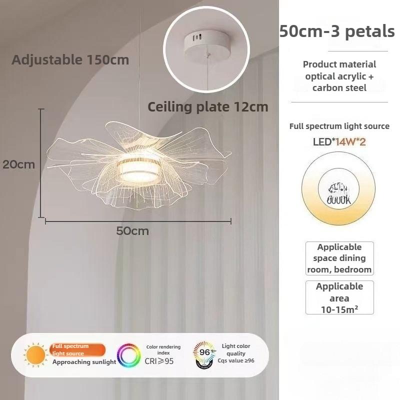 Современная минималистичная люстра для гостиной, креативная лампа-лепесток, лампа для спальни, роскошные лампы