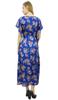 Women's Long Satin Maxi Drawstring Floral Kaftan Kimono Pink Gown - 10