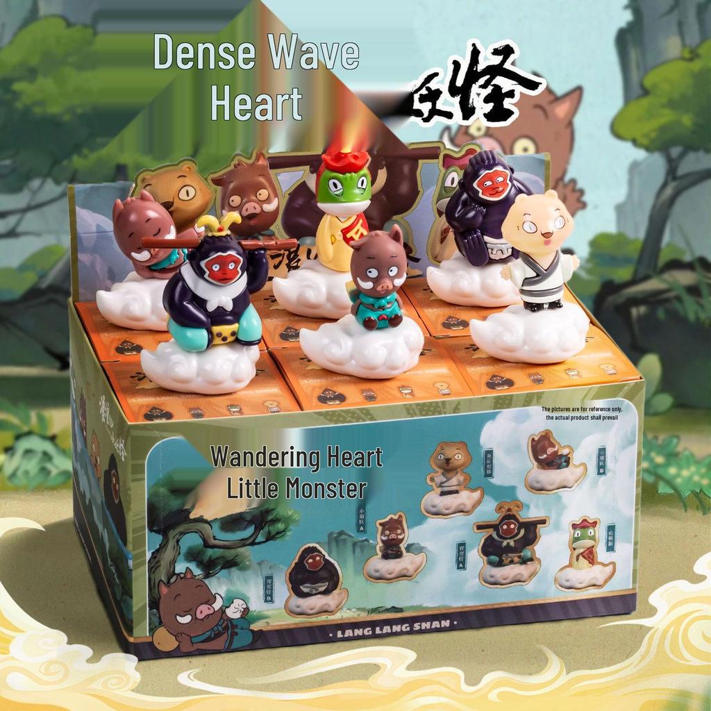 Langlang Mountain Little Monster Figurine - Cartoon Anime Blind Box Ornament.