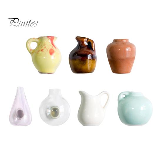 1/5/7 шт 3D ваза керамическая магнит на холодильник китайский стиль мини ваза для цветов магнит на холодильник домашний офис кухня украшение на холодильник