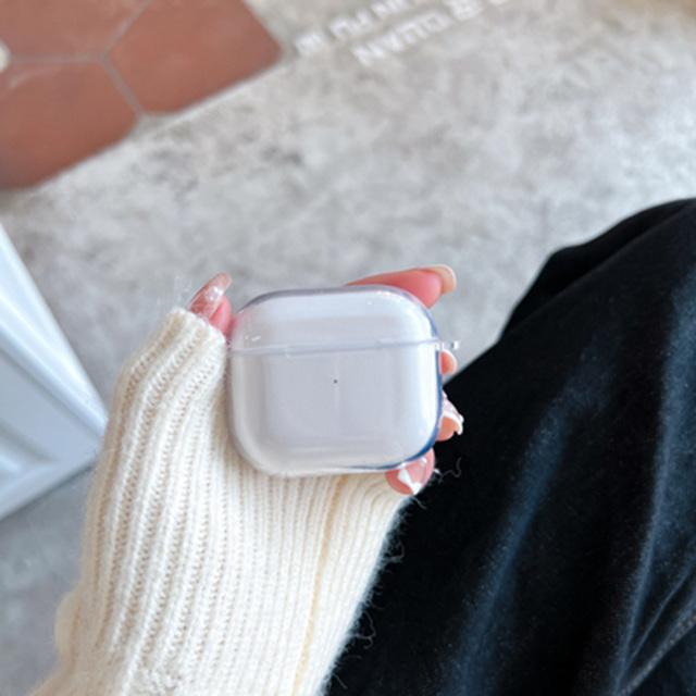 Милый забавный чехол для наушников AirPods AirPod 2 3, прозрачный чехол с мультяшным рисунком и кольцом для ключей, мягкий силиконовый чехол для AirPods Pro