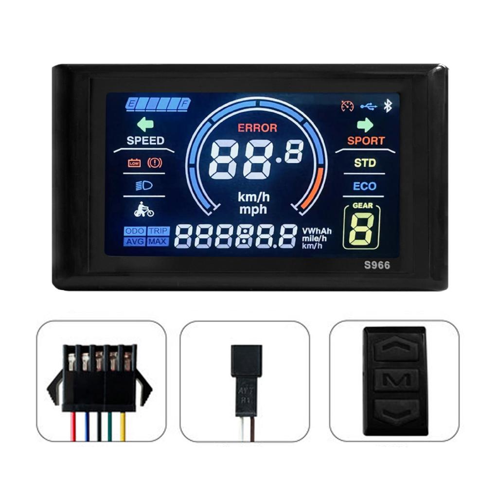 24 72V Ebike LCD Display 5Pins LCD S966 Smart Color Screen Waterproof Mountain Bike Control Panel Used For No. 2