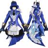 Furina/Focalors Косплей Аниме Игра Genshin Impact Костюм Коронированная Прима Униформа Парик Шляпа Платье Женская Вечеринка на Хэллоуин Ролевая Игра Одежда Одежда