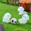 5PCS Night Glow Cute Little Dog Micro Landscape Potted Plant Landscaping Small Ornaments Car Center Console Luminous Dog Decoration Accessories