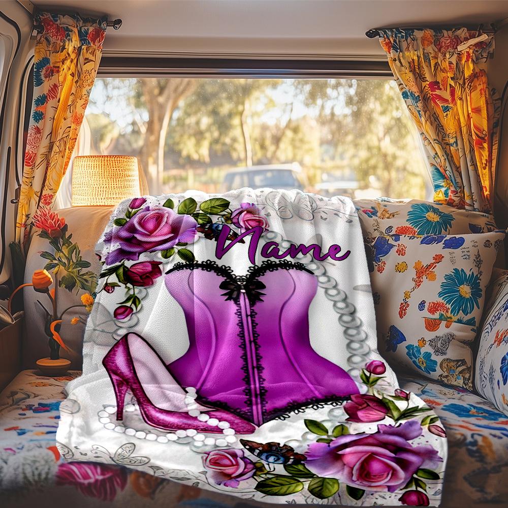Romantic Lingerie Theme Rv Blanket Soft Cozy Lightweight Allseason Multipurpose Blanket For Travel Camping Picnics Sofa Rv Bed Living Room Suitable As