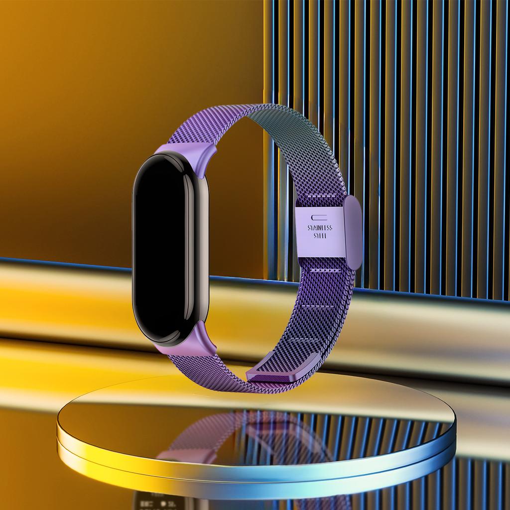 НОВЫЙ ремешок из нержавеющей стали для Xiaomi Mi 9 8 Band, металлический миланский браслет на браслет Mi Band 8 для Mi Band 9 8, аксессуар для ремешка