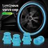 4 шт. в форме пингвина, светящиеся шляпы с клапанами, автомобильные флуоресцентные клапаны для шин, шляпы, светящиеся в темноте, автомобильные, мотоциклетные, велосипедные заглушки для колес, декор для крышки ступицы шины