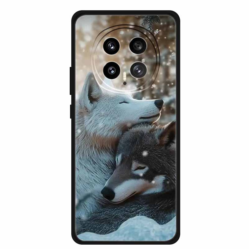 Защитный чехол для мобильного телефона For Honor Magic8 5G, с цветочным рисунком, мягкий, черный силикон, задняя крышка для Honor Magic 8 2025, чехол Funda