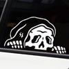Peeking Skeleton Car Decal Водонепроницаемые наклейки на Хэллоуин со скелетом Реалистичные наклейки с изображением черепа ужасов Готическое украшение для автомобиля для путешествий