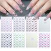 1/12Pcs French Nail Stickers 12 Colors Ultra-Thin Gradient Line Nail Art Stickers Self-Adhesive