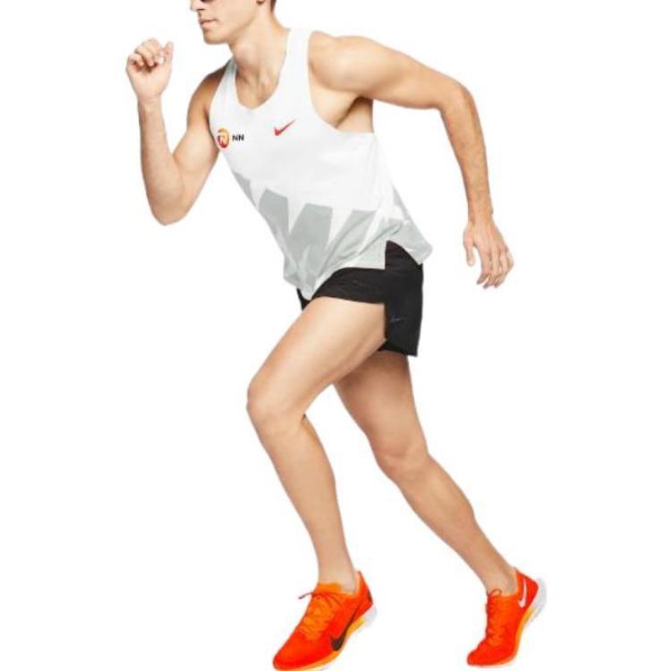 Nike Мужские майки Белые С круглым вырезом Умеренный вырез-халтер CW1253-100