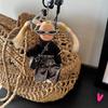 Trendy Sunglasses Sweet Cool Silicone Doll Bag Decorative Pendant Retro Keychain