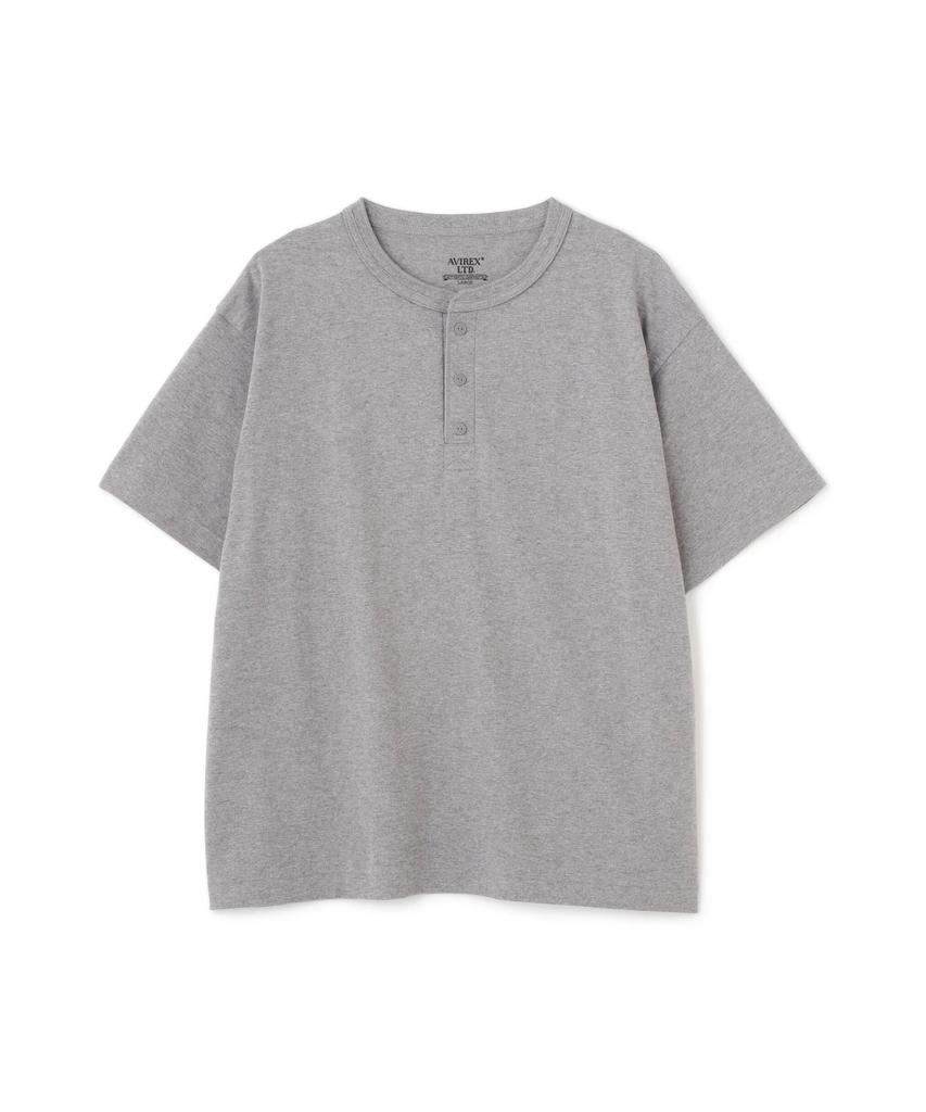 AVIREX HENLY NECK PACK T-SHIRT men's M 020 gray 783-5934019