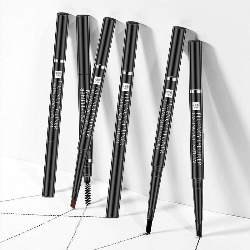 Ослепительный цвет, тщательный двуглавый карандаш для бровей, натуральный, легко наносится, макияж, водостойкий и устойчивый к поту карандаш для бровей, косметика