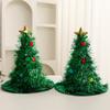 Tree Christmas Topper Hat With Plush Ball Decor For Home Decor Celebrations And