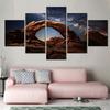 5 Pieces Landscape Canvas Painting Nature Milky Way Arch Arches National Park Wallpaper Home Decor Picture Print Living Room No Frame