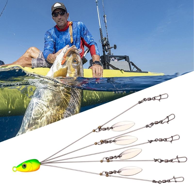 Рыболовные оснастки Umbrella Rigs 5-плечевые оснастки Набор с приманками Swimbait с 4 лепестками
