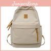 Simple Solid Color Letter Decoration Student Leisure Backpack For Travel And School