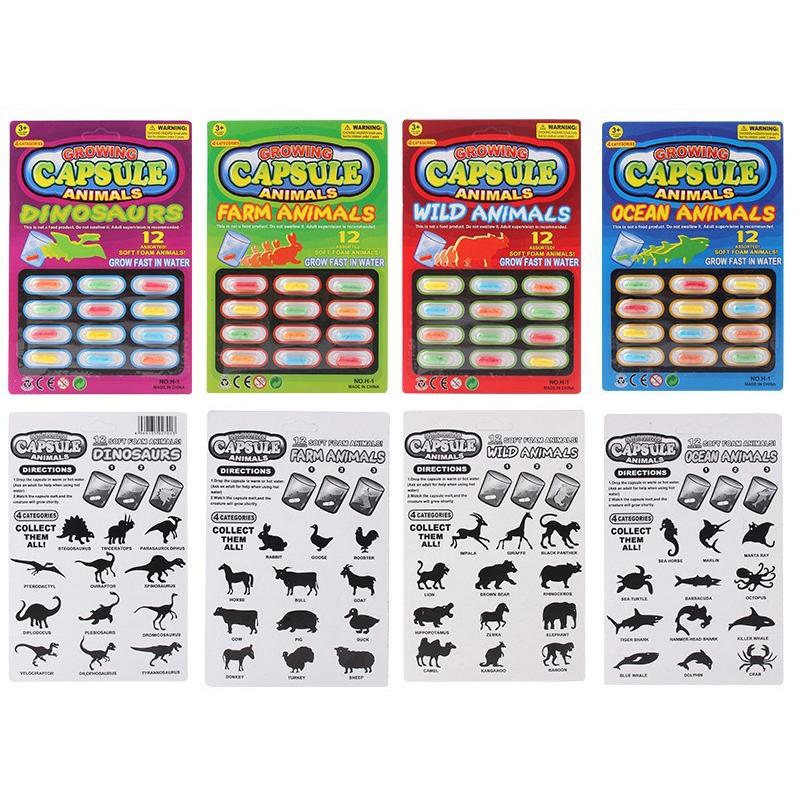 3/6 шт. Игрушка Детские Капсулы Набухающие в Воде Динозавр Морские Существа Креативная Новая Головоломка Игрушка Детская Игра Развитие Интереса
