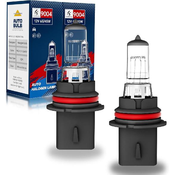 9007/HB5 Halogen Headlight Bulbs,12V 55W Standard Halogen,4000 Lumens,3800K,Headlight High and Low Beam,Automotive Headlight Bulbs,Head Light Bulbs