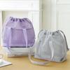 Mesh Drawstring Beach Bag Large Capacity Shopping Handbag Casual Travel Toiletry Bag