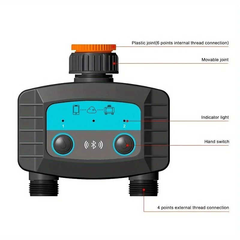 Умный таймер для полива, WiFi, Bluetooth, двухсторонний таймер для полива сада, умный электромагнитный клапан, беспроводной пульт дистанционного управления для телефона