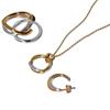Pandora Two-color fashionable design necklace for women, multi-color 363882C00