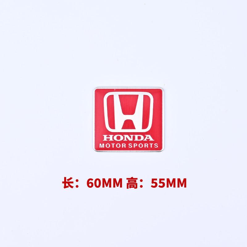 FIQ1 Honda Aluminum Car Body Fender Trunk Decal Badge for Civic FIT Accord CRV CRZ CRX HRV Odyssey City B-Series D-Series H-Series Rs