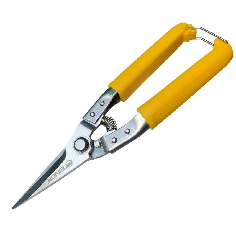 SK5 Alloy Steel 8 Inch Industrial Scissors - Multi-function Straight Curved Blade Keel Manual Metal Cutter Tool