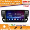 Автомобильное радио IPS Android для Subaru Outback 3 Legacy 4 2004-2009 RHD Мультимедийный видеоплеер GPS 4G Carplay Авторадио