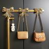 Yousheng 1/2Pcs Large Size Gold Bow Hooks Key Holders Strong Load-bearing Easy Installation Bow Knot Coat Hooks Hat Towel Hangers