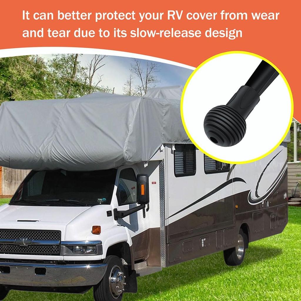 4 Packs RV Gutter Spout Caps, Easy To Tall And Not Easy To Fall Off RV Cover Pretector, Keeps The Gutter Spout Ends From Ripping Camper Cover RV