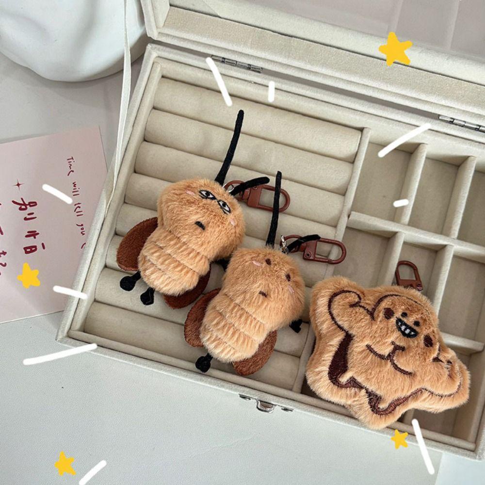 Stuffed Animal Cockroach Plush Keychain Backpack Pendant Plush Insect Toy Handbag