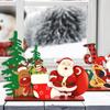 Santa Claus Reindeer Christmas Table Sign Funny Merry Christmas Decor  Home Christmas Decoration