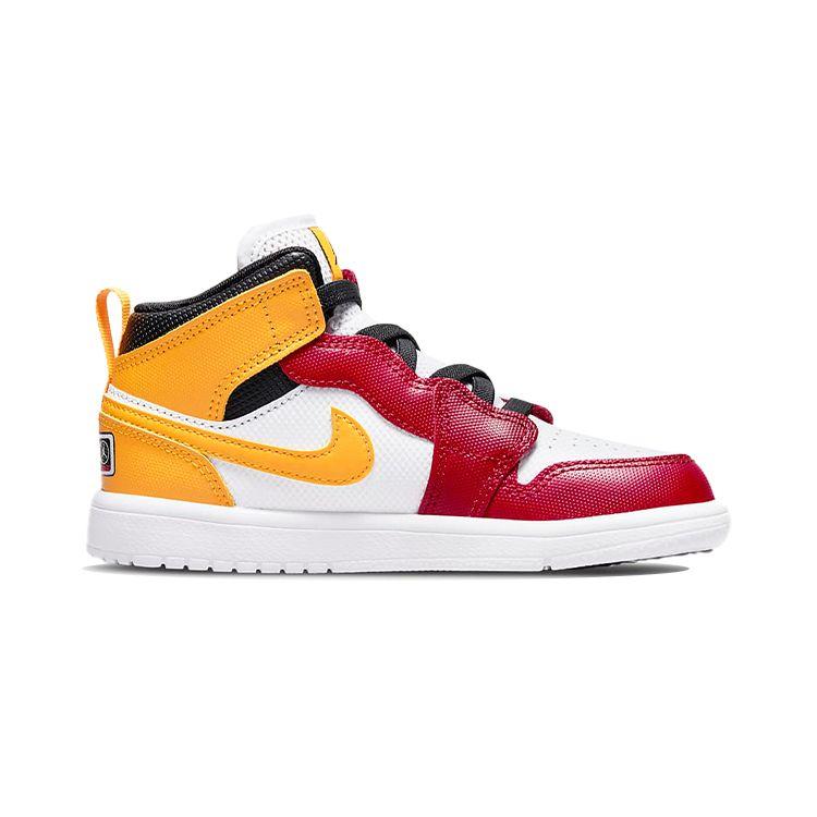 Кроссовки Air Jordan 1 Mid ALT SE PS Motorsport для детей красно-бело-черные DJ6251-067