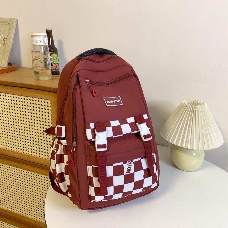 Школьная сумка в шахматном порядке, студенческий рюкзак, женский рюкзак для младших классов средней школы
