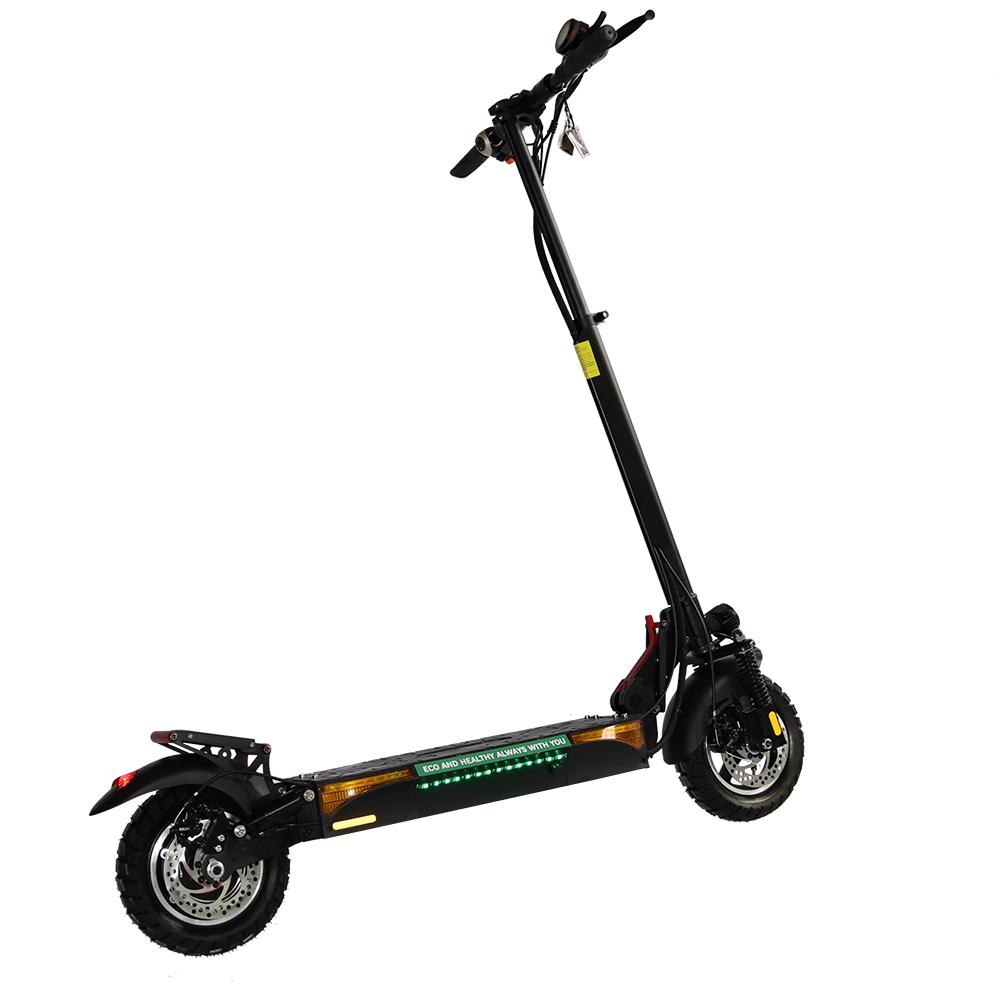 L12 Foldable Electric Scooter, Black Frame, 48V 16Ah Battery, 10 Inch Off-Road Tyres, Max Mileage 45-50KM, Dual Disc Brake Adult city electric scooter