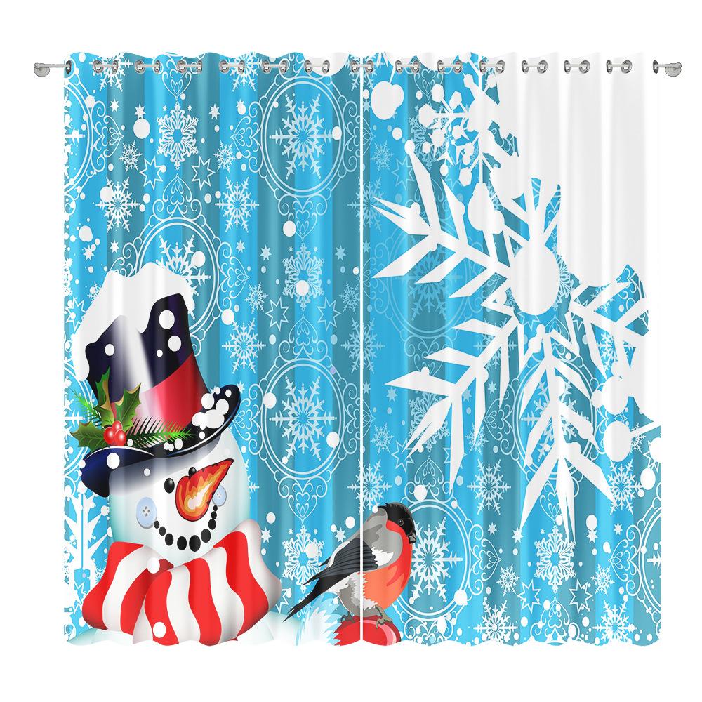 Рождественские шторы для спальни, гостиной, балкона, затемняющие шторы для офиса, отеля, теплоизолирующие шторы