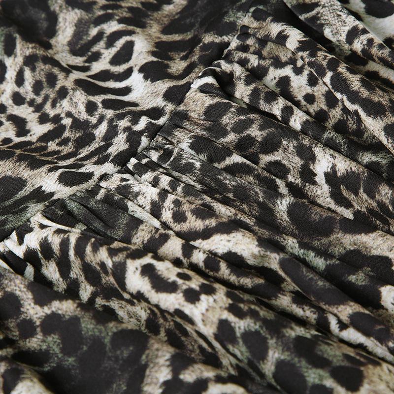 Женское сладкое и пряное платье с леопардовым принтом, облегающее, с открытой спиной, с короткими рукавами, пышное, ультракороткое платье Spice Girls