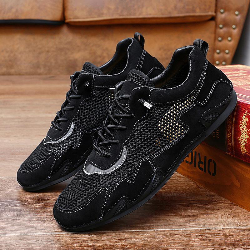 Брендовая обувь, мужская повседневная обувь, обувь для гольфа, дышащая сетка с круглым носком, обувь ручной работы, белые спортивные туфли для мужчин со скидкой