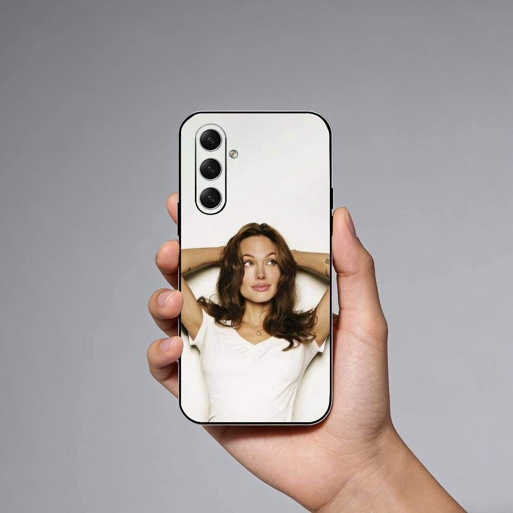 Movie Star A-Angelinas Jolie Phone Case For Samsung Galaxy A73,A21s,A22,A31,A52,A53,A71,A41Soft Black Shell