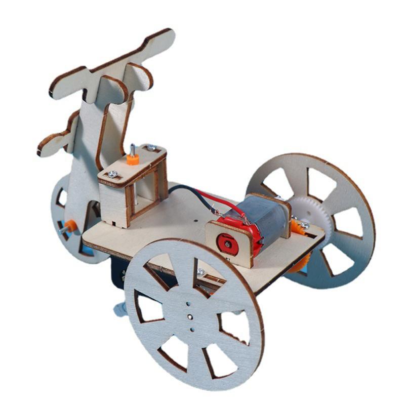 3D Электрический Трехколесный Велосипед Сборная Модель Деревянный Пазл Ручной Работы Механические Игрушки Для Развития Воображения