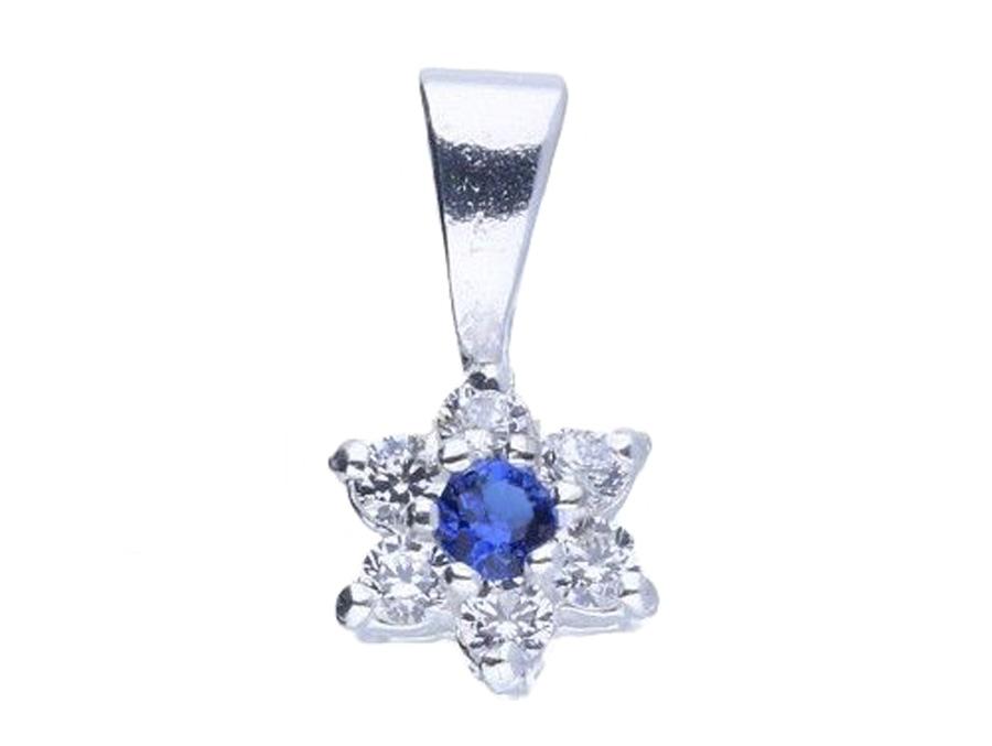 Silver Swallow Pendant with Cubic Zirconia Small Rhodium-Plated Bird Pendant