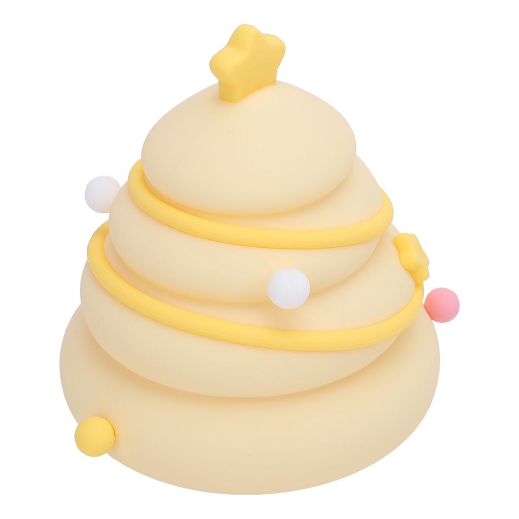 Xmas Tree Night Light Decor Silicone Cute Nursery Nightlight 3 Level Dimmable Rechargeable Bedside L