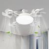 Ceiling Fan Light with 3 Color Temperature Adjustable Brightness LED Bulb Quiet Fan Combo Low-noise Operation Fan Light Fixture