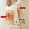 Men's and Women's Wool Silk Thermal Underwear Set with Mink Velvet Knee Pads - Warm Autumn Bottoming Shirt and Trousers