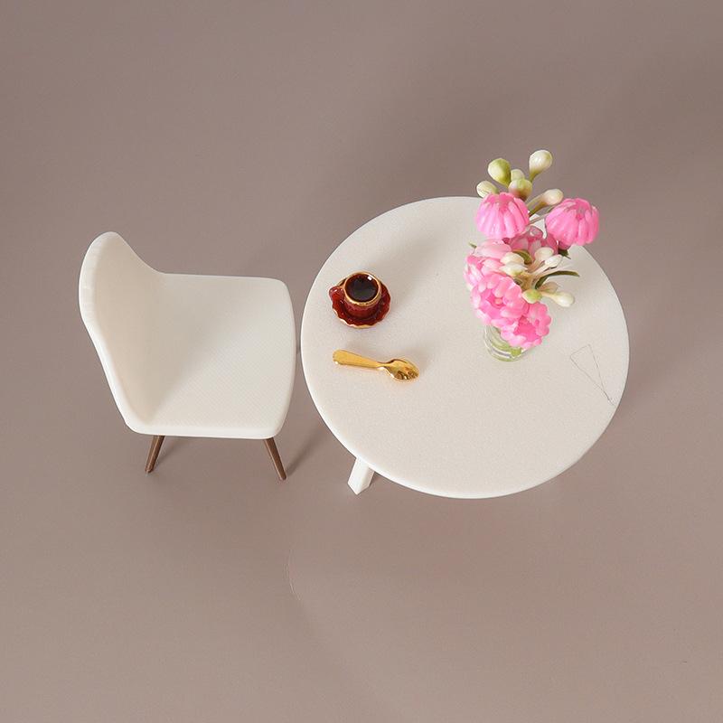 1/12 Кукольный домик Симуляция Набор стол и стулья Кукольный домик Гостиная Мебель Декоративные аксессуары Реквизит для микросцены